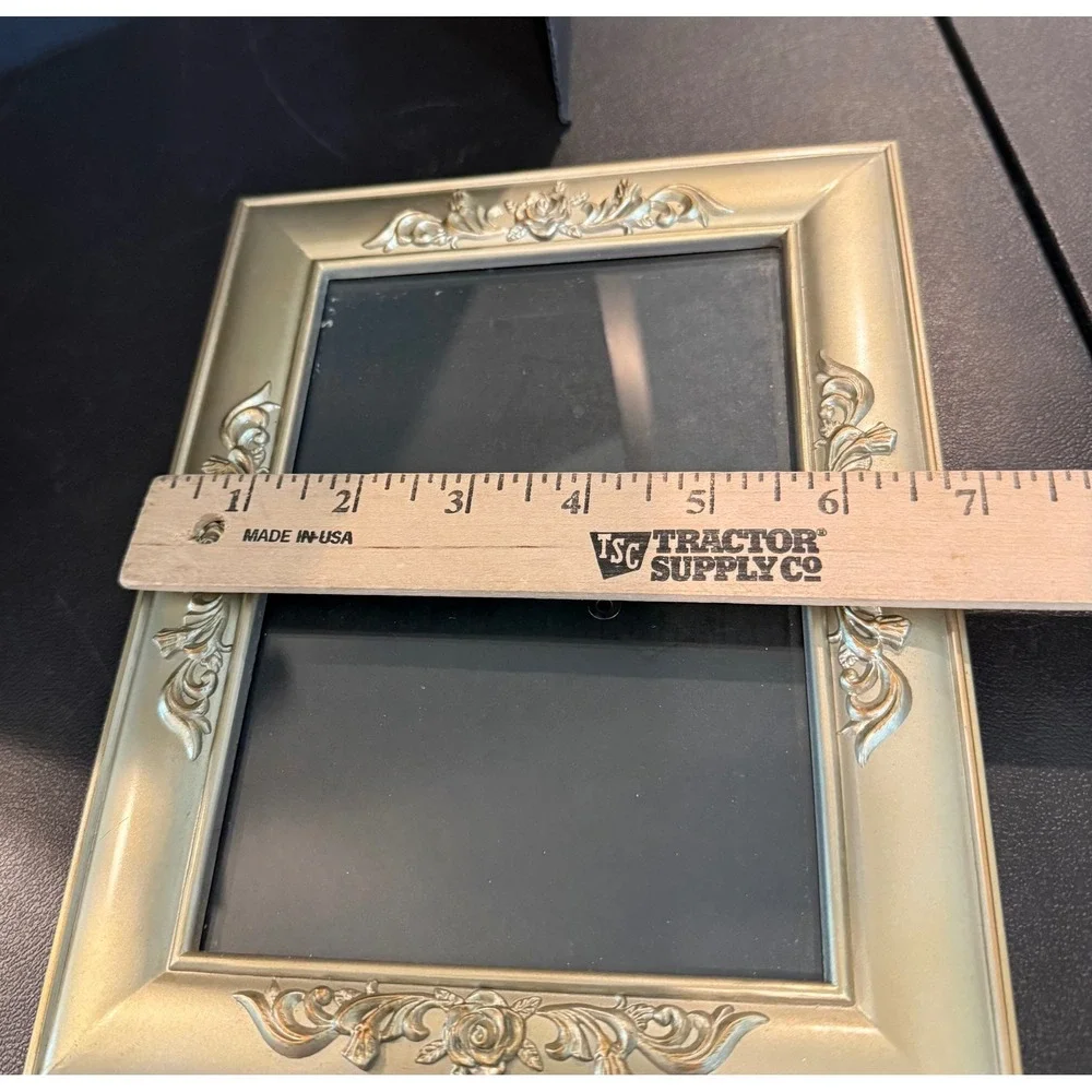 Decorel 5x7 Picture Frame Gold Ornate Rose Scrollwork Vintage Style Decor